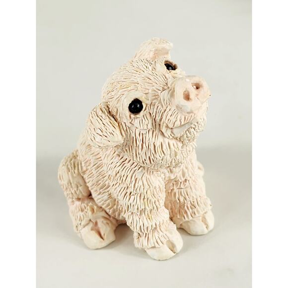 Stone Critters Mini Piglet Pig Piggy 2 1/4" Figurine 1988 USA Home Decor Vintage - Picture 8 of 14